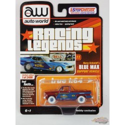 CHASE CAR 1973 Chevrolet C-10 Harry Schmidt s Blue Max Support Vehicle - Auto World 1:64 - CP7808GR