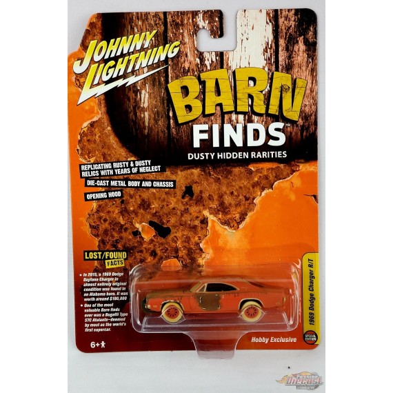CHASE CAR 1969 Dodge Charger Weathered Orange - Hobby Exclusive - Johnny Lightning 1:64 - JLSP192GR