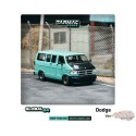 ( Online Only )  Dodge Van Custom Light Green - Tarmac Works - Global 64  - 1/64 - T64G-TL032-LG