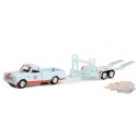 1968 Chevrolet C-10 Shortbed Gulf Oil and Tandem Car Trailer - Hitch & Tow Series 27 - Greenlight - 1-64 - 32270 A