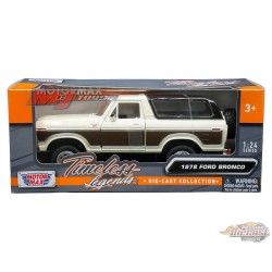 1978 Ford Bronco Ranger XLT (Tan and brown with black hardtop) with spare wheel - Motormax 1/24 - 79371 TABR