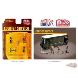 Ensemble de figurines de service de messagerie - Ensemble 5 pièces en métal - American Diorama 1-64 - 76495 MJ Passion DIecast