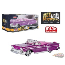 1958 Chevrolet Impala Convertible Lowrider Purple - Motormax - Get Low - 1-24 - 79025 PU Passion Diecast