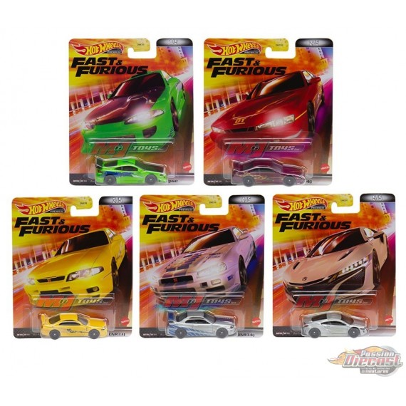 Fast & Furious - Assortment case L - Set Of 5 Cars - DMC55-957L -  Passion Diecast