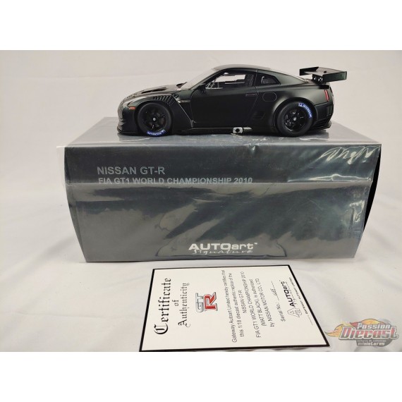 Nissan GT-R FIA GT1 World Championship 2010 Matt Black - Autoart 1/18 -  81077 used - Passion Diecast