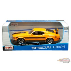 1970 Ford Mustang Mach 1 (Orange) - Maisto - 1/18 - 31453 OR - Passion Diecast 