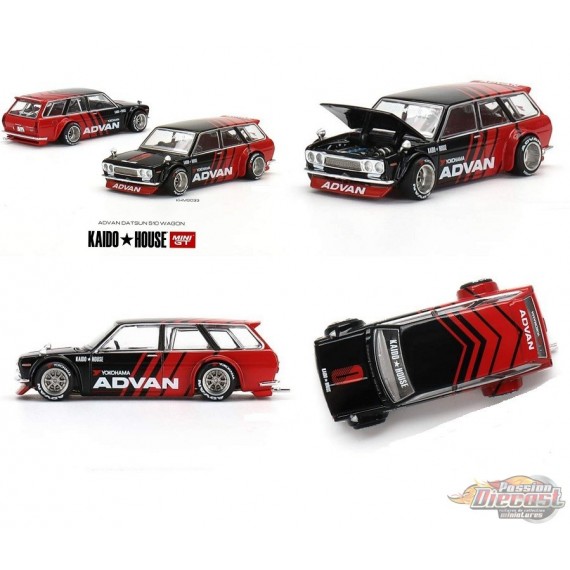 Kaido★House - Datsun 510 Wagon ADVAN - Mini GT - Mijo Exclusives 1/64 -  KHMG033 Passion Diecast