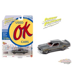 1976 Plymouth Road Runner in Silver Cloud Poly Black & Orange Side Stripes & RR Side Script  - Johnny Lightning 1/64 - JLSP197 B