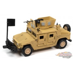 M1114 HA Heavy Up-Armored HMMWV HUMVEE 4-CT Armored Fastback in Tan - Johnny Lightning 1/64 - JLSP199 A