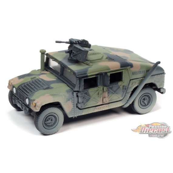 M1025 HMMWV Armament Carrier HUMVEE 4-CT Armored Fastback in Battle Worn Camo - Johnny Lightning 1/64 - JLSP198 B