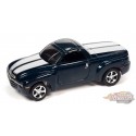2005 Chevrolet SSR in Bermuda Blue with White SS Stripes - Johnny Lightning 1/64 - JLSP279 A