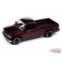 2002 Chevrolet Silverado in Dark Red Metallic - Johnny Lightning 1/64 - JLSP281 B