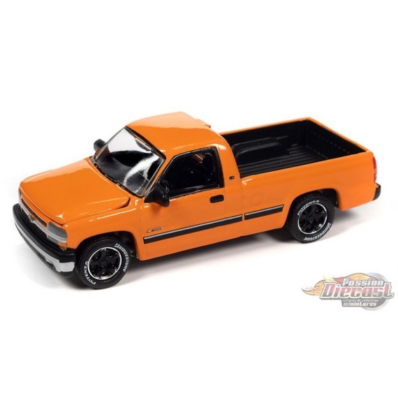 2002 Chevrolet Silverado in Tangier Orange - Johnny Lightning 1/64 - JLSP281 A Passion Diecast