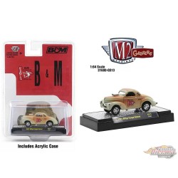 1941 Willys Coupe Gasser B & M Automotive - M2 Machine Mijo Exclusive 1:64 - 31600-GS13 - Passion Diecast 