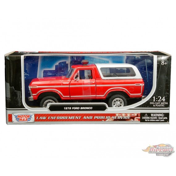1978 Ford Bronco Custom - Motormax 1/24 - 76983 BK Passion Diecast