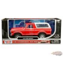 1978 Ford Bronco Law enforcement  Red - Motormax 1/24 - 76983 RD