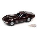 1969 Chevrolet Corvette in Burgundy - Johnny Lightning 1/64 - JLSP291 A