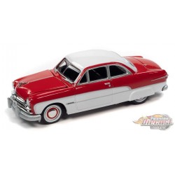 1950 Ford Coupé en rouge et blanc - Racing Champions - 1/64 - RCSP024 - Passion Diecast 