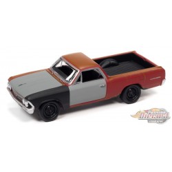 1966 Chevrolet El Camino in Regal Red Flat with Primer and Rust - Johnny Lightning 1/64 - JLSP212 A Passion Diecast