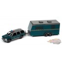 (web only)Sheriff -1997 Chevrolet Tahoe Camper Trailer in Sherwood Green and Gold - Truck&Trailers - 1:64 - JLSP300 B