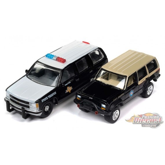 1997 Chevrolet Tahoe & Jeep Cherokee American Heroes - Set of 2 - Johnny Lightning - 1:64 - JLSP277 A -  Passion Diecast