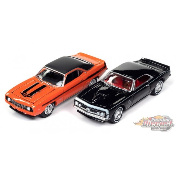 1969 Chevrolet Camaro & 1967 Chevrolet Camaro  YENKO - Set de 2 - Johnny Lightning 1:64 - JLSP276 B - Passion Diecast