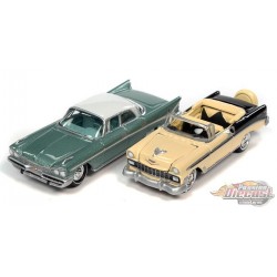 50's and Fins 1959 Desoto Fireflite & 1956 Chevrolet Bel Air Convertible - Set of 2 - Johnny Lightning - 1:64 - JLSP285 A