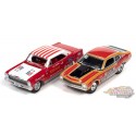 Legends of the Quarter Mile 1970 Ford Maverick & 1966 Chevrolet Nova - Set of 2 - Johnny Lightning - 1:64 - JLSP284 B