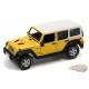 2017 Jeep Wrangler Chief Edition in Acid Yellow with White Roof and Side Stripe - Auto World - 1/64 - AWSP108 A