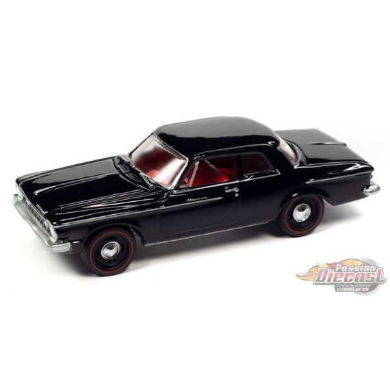 1962 Plymouth Savoy Max Wedge in Silhouette Black - Johnny Lightning 1/64 - JLSP248 A Passion Diecast