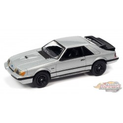 1986 Ford Mustang SVO in Silver - Johnny Lightning 1/64 - JLSP247-B Passion Diecast