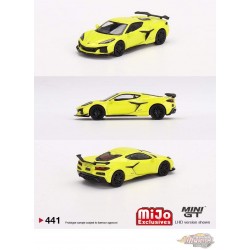 Chevrolet Corvette Z06 2023 Accélération Jaune - Mini GT - 1:64 - MGT00441 Passion Diecast