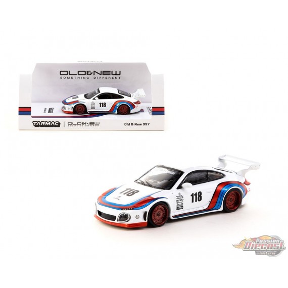 Old & New 997 White - Tarmac Works - 1/64 - T64-TL053-WRB - Passion Diecast 
