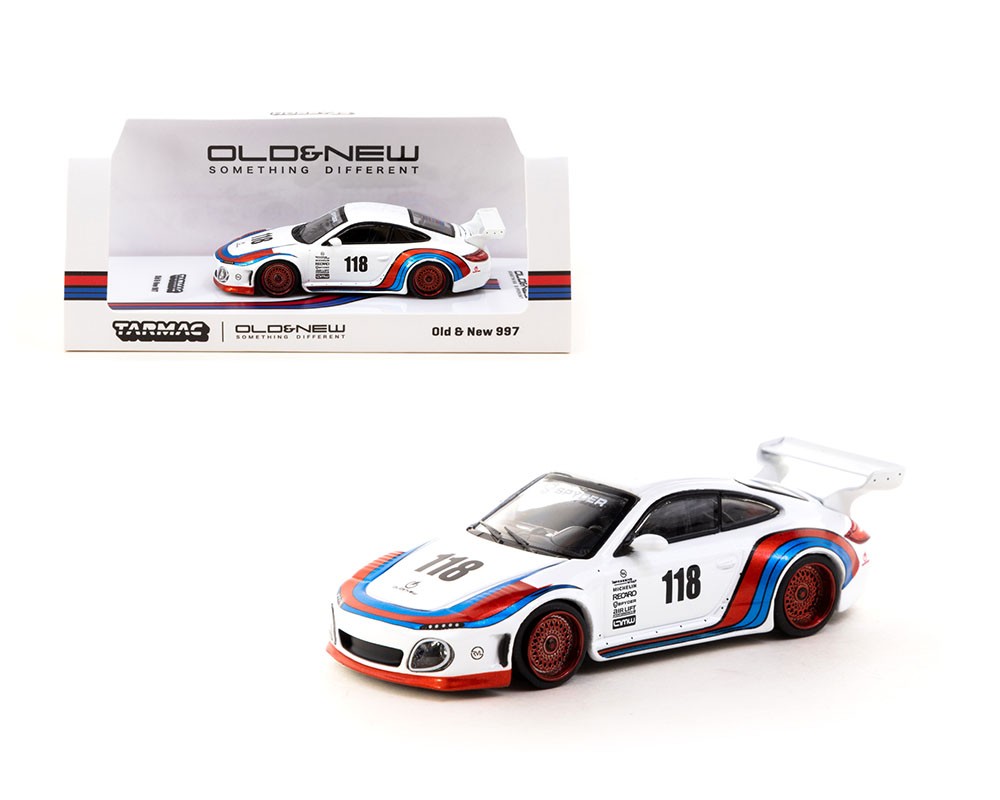 Old & New 997 White - Tarmac Works - 1/64 - T64-TL053-WRB - Passion Diecast