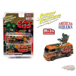 Johnny Lightning & American Diorama 1964 Volkswagen RAT FINK RAT BUS With Rat Fink Figure - Johnny Lightning - 1/64 - JLCP7383