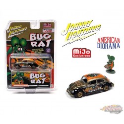 Johnny Lightning & American Diorama 1965 Volkswagen Beetle RAT FINK BUG RAT Rat Fink Figure - Johnny Lightning - 1/64 - JLCP7384