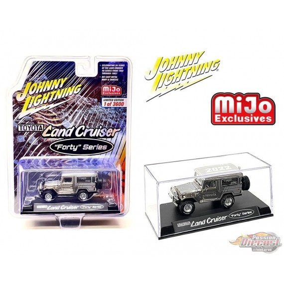 1980 Toyota Land Cruiser Forty Série CHROME Avec Showcase Limitée 3 600 - Johnny Lightning & Mijo Exclusives 1/64 - JLCP7367