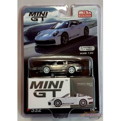 CHASE CAR Mini GT - 1:64 - Porsche 911 Targa 4S Blanc - Mijo Exclusives USA - MGT00332GR Passion Diecast