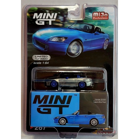 CHASE CAR Mini GT 1:64 Honda S2000 (AP2) Bleu Laguna Perle - Mijo Exclusives USA - MGT00287GR