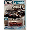 CHASE CAR 1987 Chevrolet Silverado R10 Fleetside 2 tons gris noir - Auto World - 1/64 - AWSP101 BGR