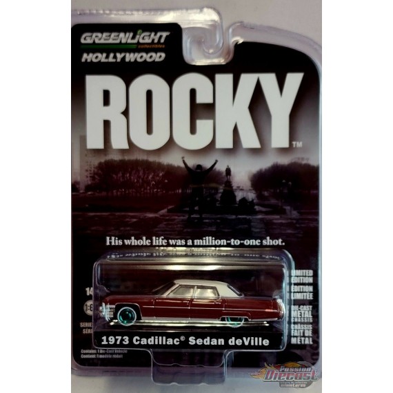 GreenMachine 1973 Cadillac DeVille Sedan - Rocky - Hollywood Series 35 - 1/64 Greenlight - 44950 AGR