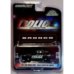 GreenMachine Police Interceptor Concept - 2021 Ford Bronco Sport - Hobby Exclusive - 1/64 Greenlight - 30339GR
