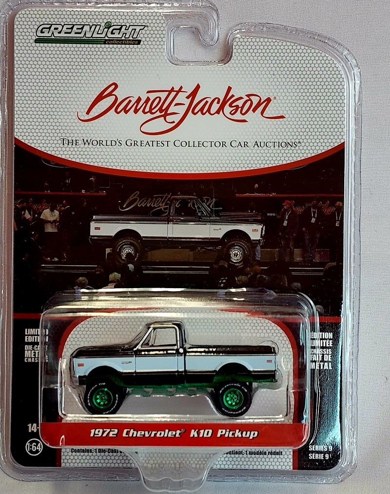 GreenMachine 1972 Chevrolet K10 4x4 Pickup - Barrett-Jackson 'Scottsdale  Edition' Series 9 - 1/64 Greenlight - 37250 EGR