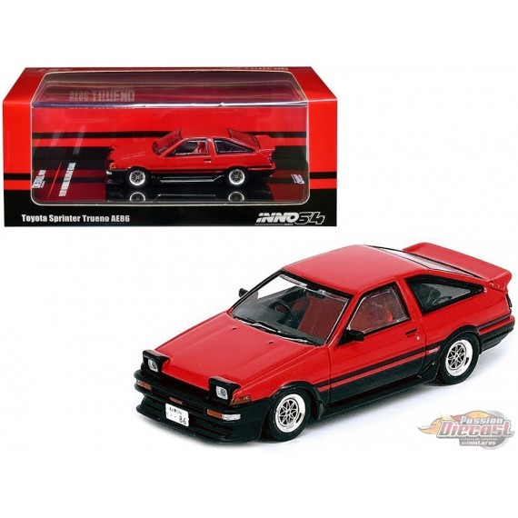 Toyota Sprinter Trueno AE86 Red - INNO 64 - 1/64 - IN64-AE86T-RED - Passion Diecast