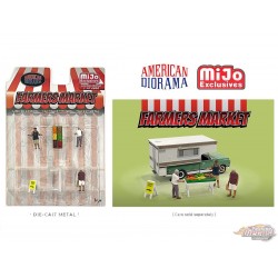 Ensemble de figurines de marché fermier - Ensemble 6 pièces en métal - American Diorama 1-64 - 76501MJ Passion DIecast