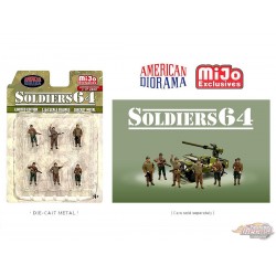 Ensemble de figurines Soldier64 - Ensemble 6 pièces en métal - American Diorama 1-64 - 76502MJ Passion DIecast