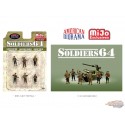 Ensemble de figurines Soldier64 - Ensemble 6 pièces en métal - American Diorama 1-64 - 76502 MJ