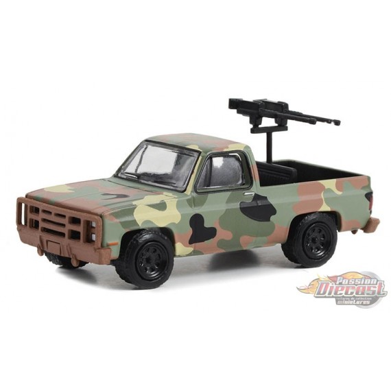 1984 Chevrolet M1009 CUCV in Camouflage with Mounted Machine Guns - Battalion 64 Series 3 - 1/64 Greenlight - 61030 E