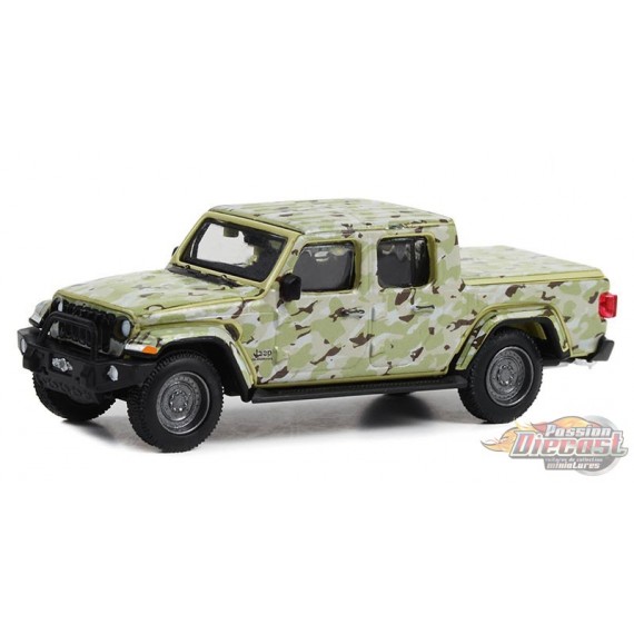 U.S. Army - Military-Spec Camouflage - 2022 Jeep Gladiator - Dually Drivers Series 11 - 1/64 Greenlight - 61030 F