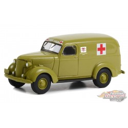 U.S. Army Ambulance - 1939 Chevrolet Panel Truck - Battalion 64 Series 3 - 1/64 Greenlight - 61030 A